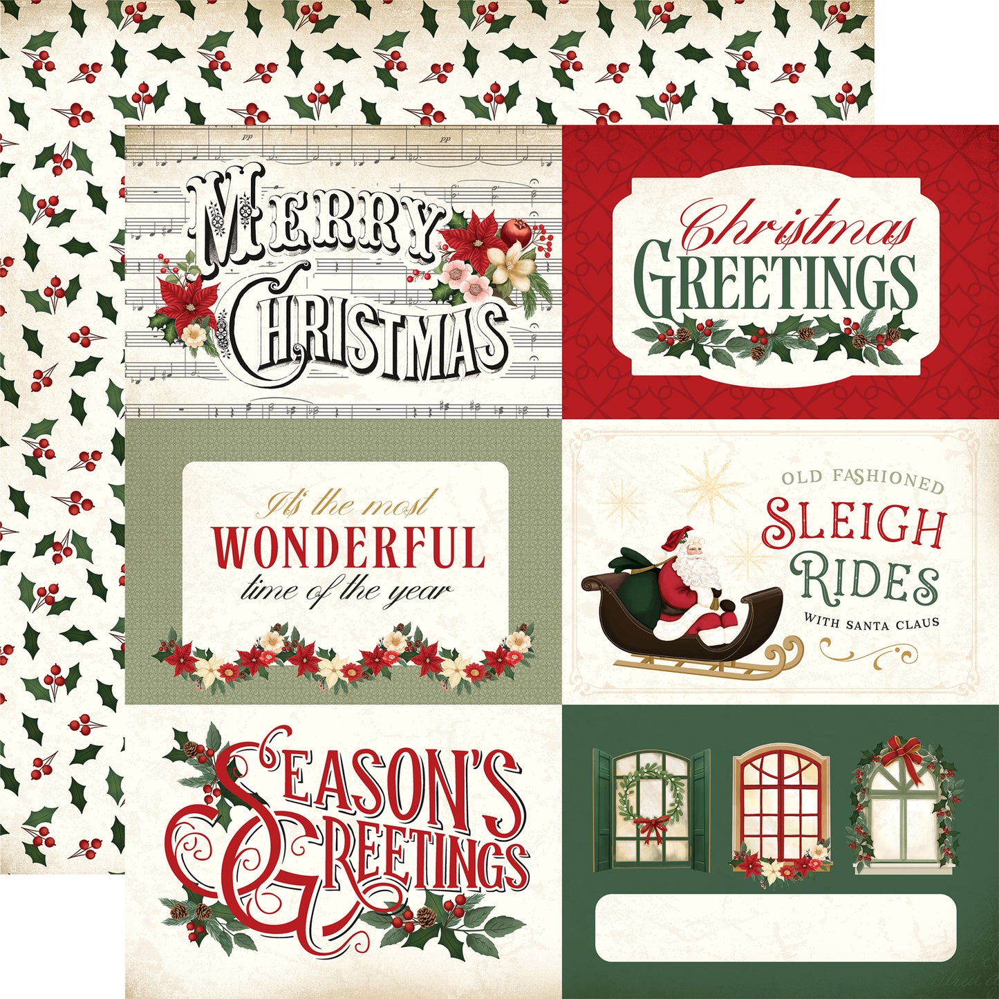 Carta Bella - A Vintage Christmas- 4x6 Journaling Cards