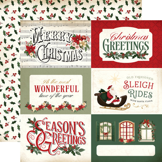 Carta Bella - A Vintage Christmas- 4x6 Journaling Cards