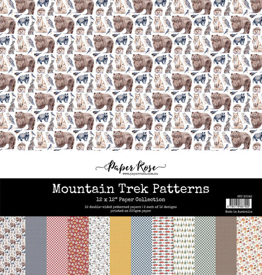 Paper Rose Studio- Mountain Trek Patterns 12x12 Paper