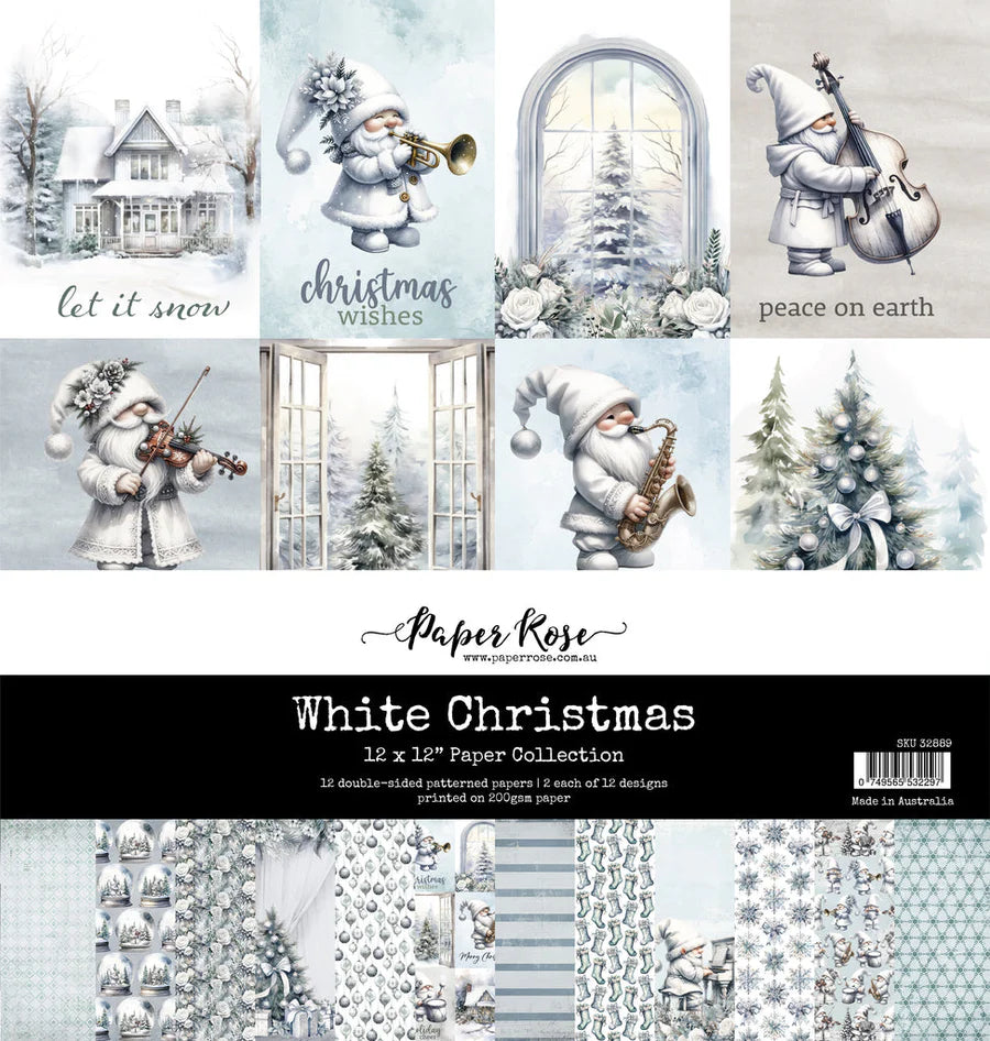 Paper Rose Studio-White Christmas 12x12 Paper Collection