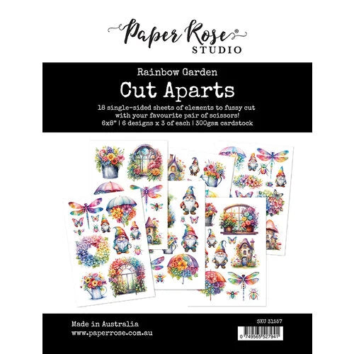 Paper Rose Studios - Rainbow Garden Cut Aparts