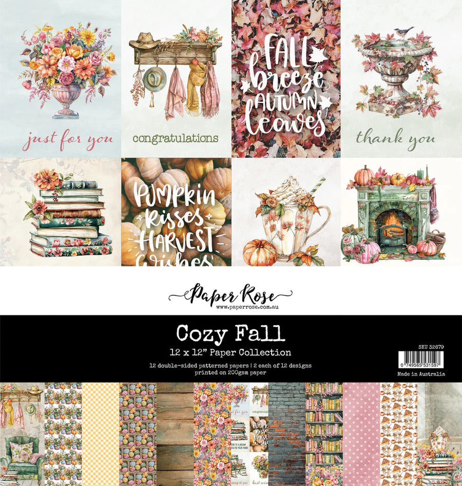 Paper Rose Studio- Cozy Fall 12x12 Paper Collection