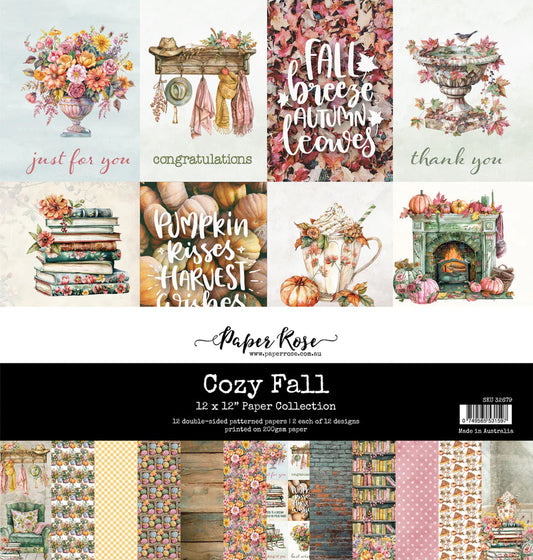 Paper Rose Studio- Cozy Fall 12x12 Paper Collection