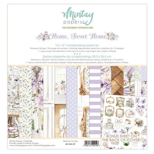 Mintay Papers - Home Sweet Home 12x12 Scrapbooking Paper Set