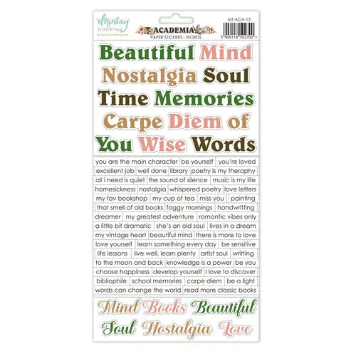 Mintay Papers-Academia- 6x12 Word Stickers