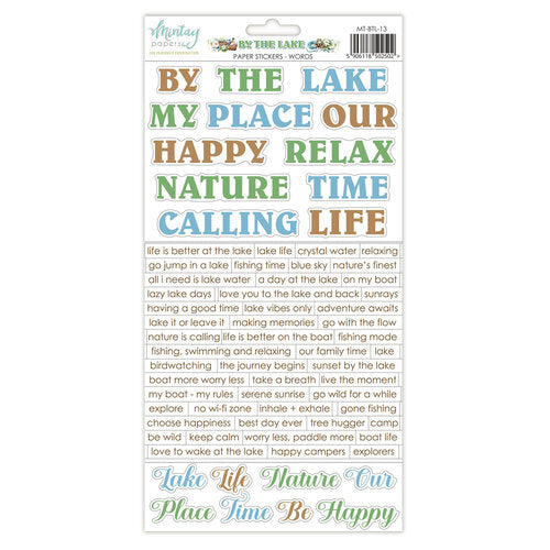 Mintay Papers-By The Lake- 6x12 Word Stickers