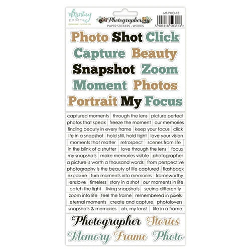 Mintay Papers-Photographer- 6x12 Word Stickers