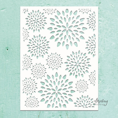 Mintay Papers-Kreativa Stencil- Aster Flower