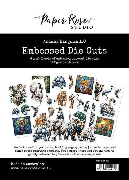 Paper Rose Studio-Embossed Die Cuts- Animal Kingdom 1.0