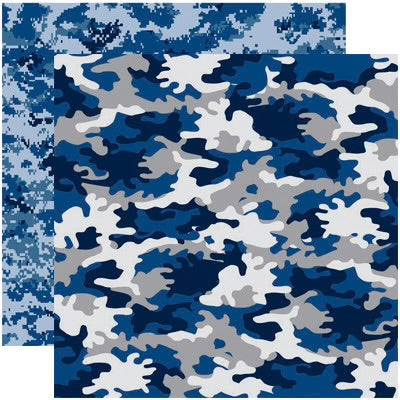 Designs By Reminisce - Navy Camo 12x12 Paper