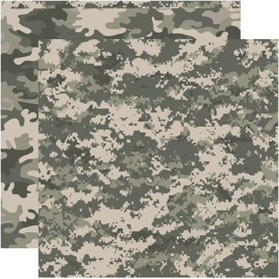 Desgins By Reminisce - Army Camo 12x12 Paper