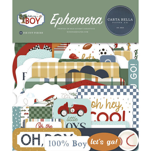 Carta Bella - That’s My Boy Ephemera Pack