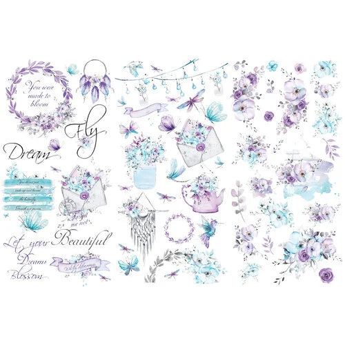 Prima - Aquarelle Dreams - Rub On Transfer Sheets