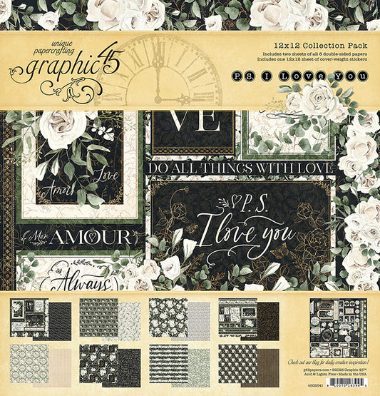 Graphic 45 - PS I Love You Collection Pack
