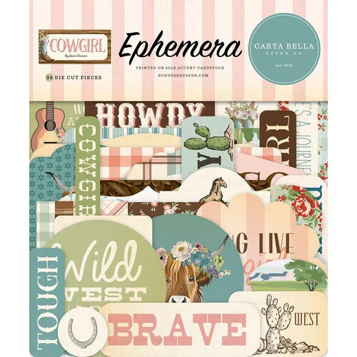 Carta Bella - Cowgirl Ephemera Pack