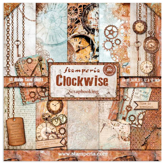 Stamperia - Clockwise Scrapbooking Paper