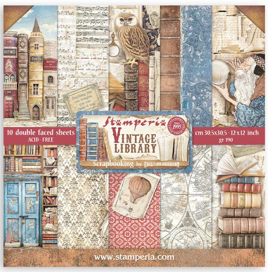 Stamperia - Vintage Library Scrapbooking Paper