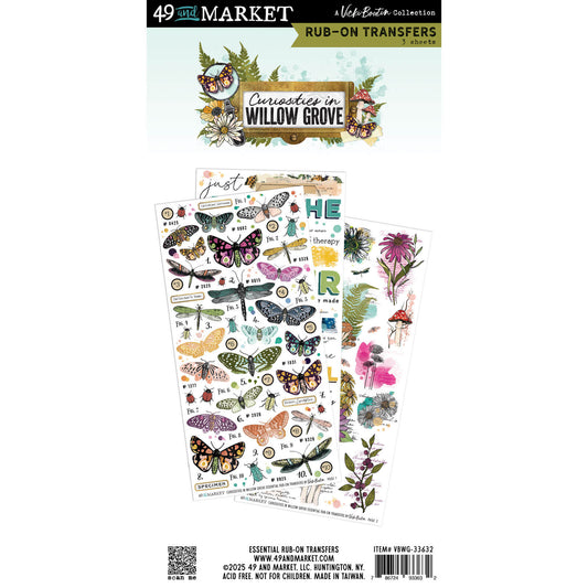 49 & Market - Curiosities In Willow Grove - Essential Rub-On Transfers