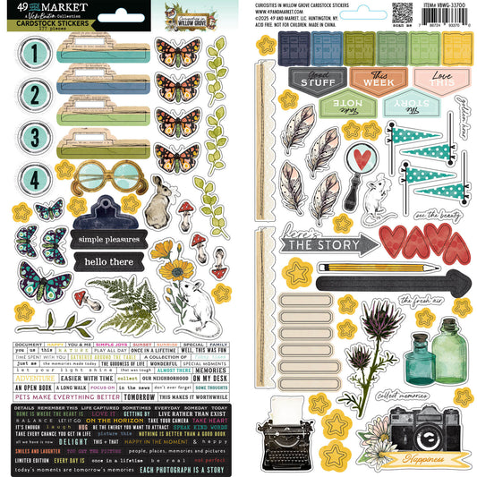 49 & Market - Curiosities In Willow Grove - Cardstock Stickers