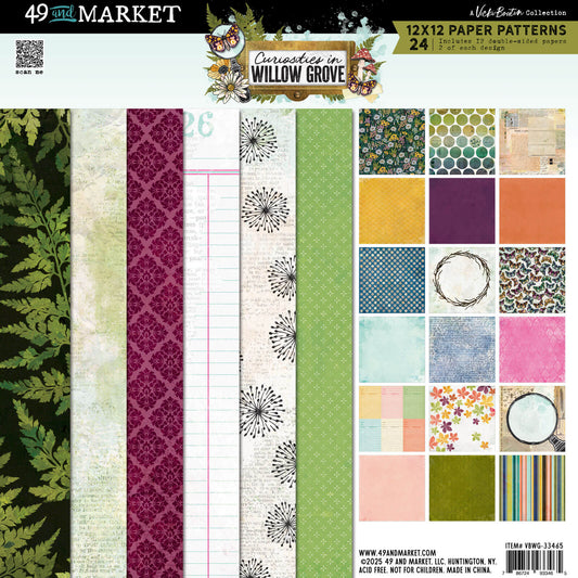 49 & Market - Curiosities In Willow Grove - 12x12 Paper Patterns Pack3