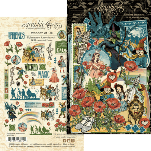 Graphic 45 - The Wonder of OZ Ephemera Assortment