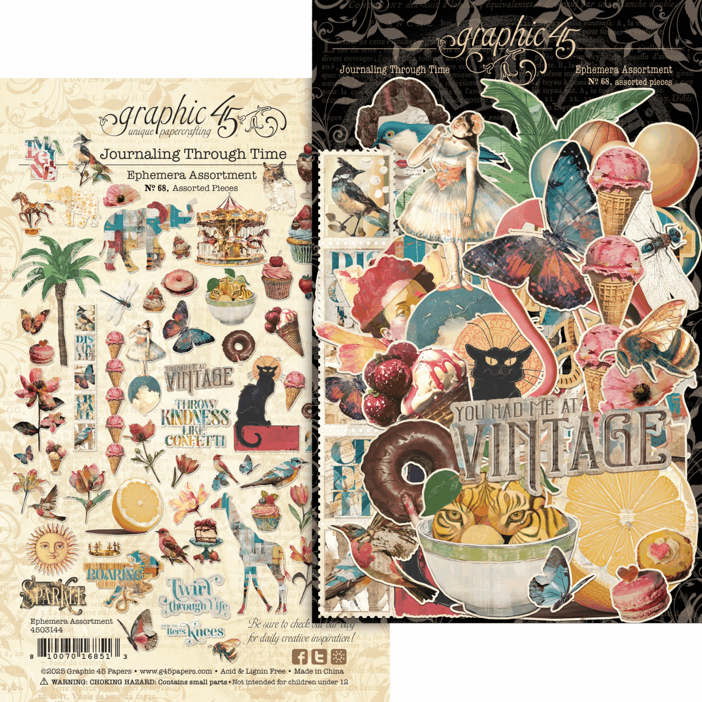 Graphic 45 - Journaling Through Time Ephemera Assortment