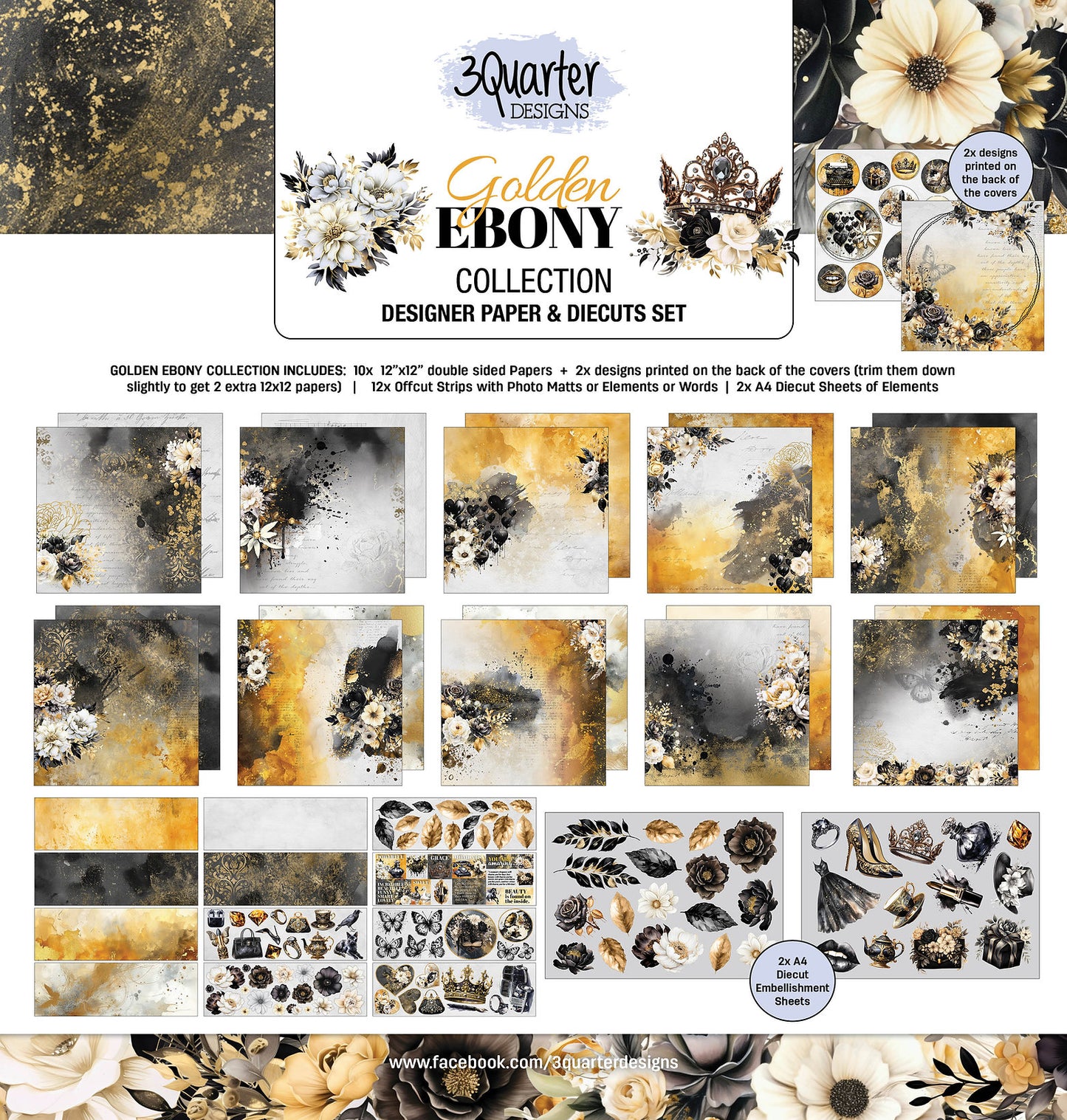 3 Quarter Designs - Golden Ebony Colection