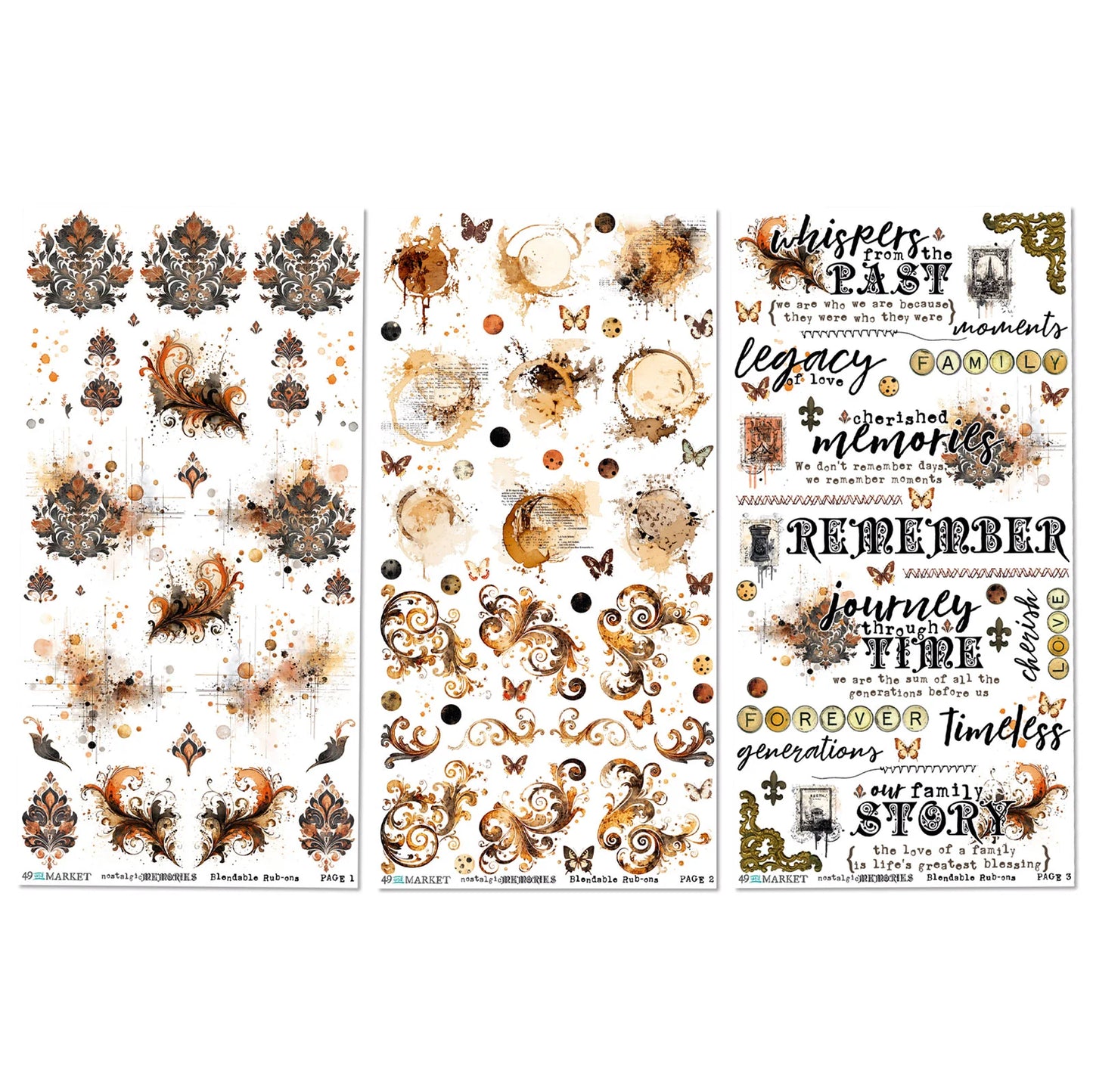 49 & Market - Nostalgic Memories - Blendable Rub-On Transfers