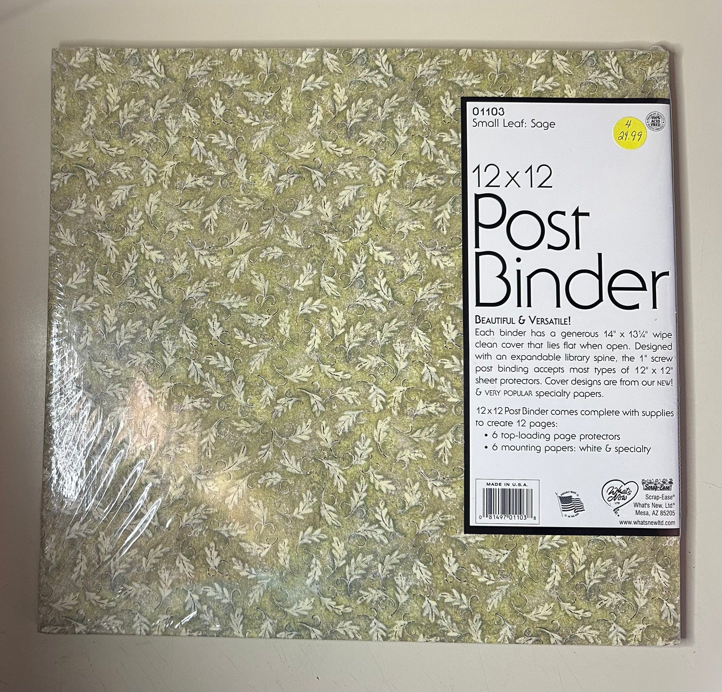 Scrap-Ease 12x12 Post Bound Binder
