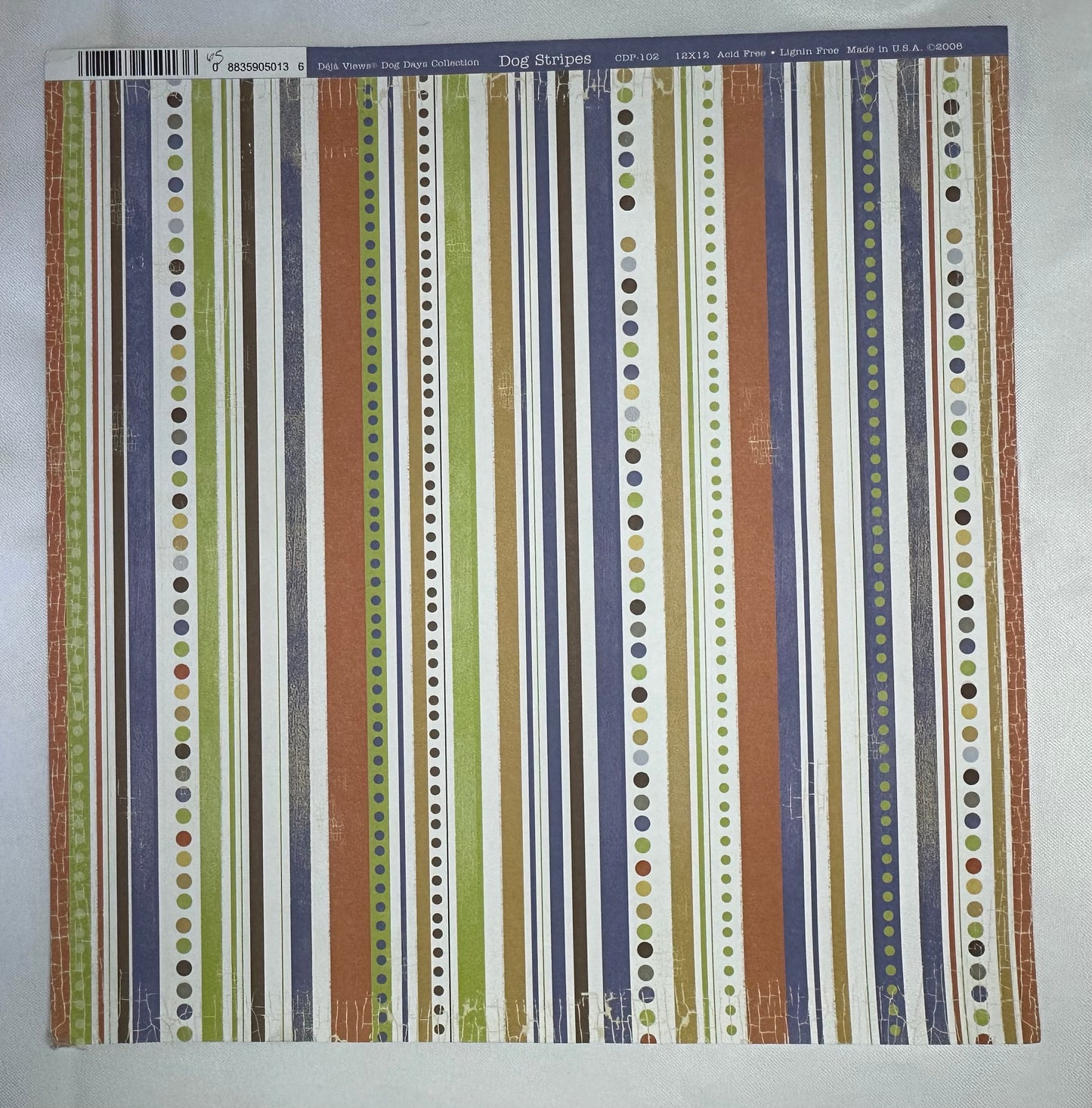 Vintage Market - Deja Views - 12x12 Dog Stripe