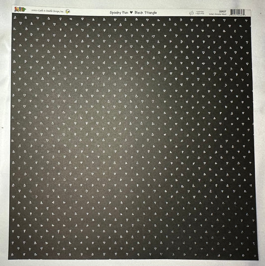 Cock-A-Doodle Design- 12x12 Black Triangle