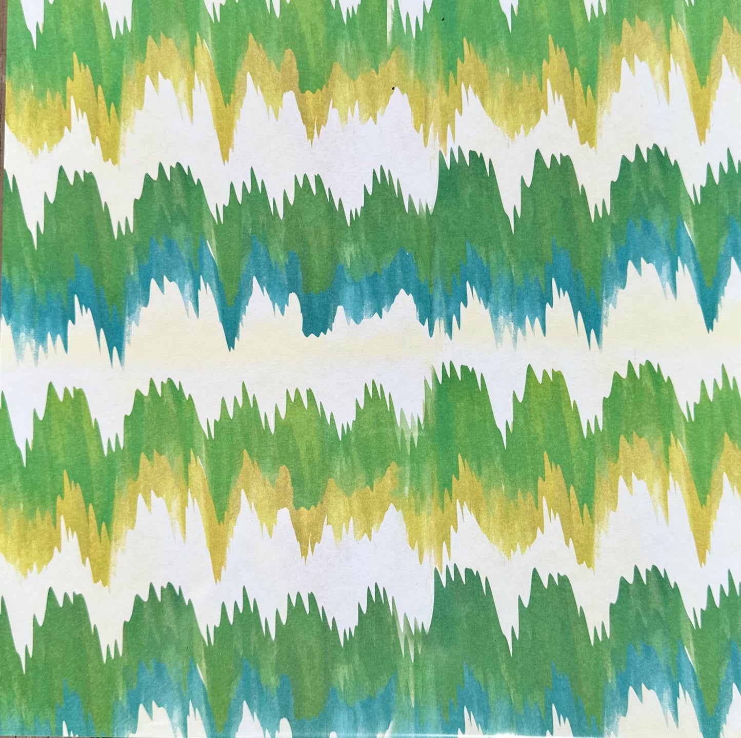 Vintage Market - 12x12 Single Sided Paper - Green Sound-Wave