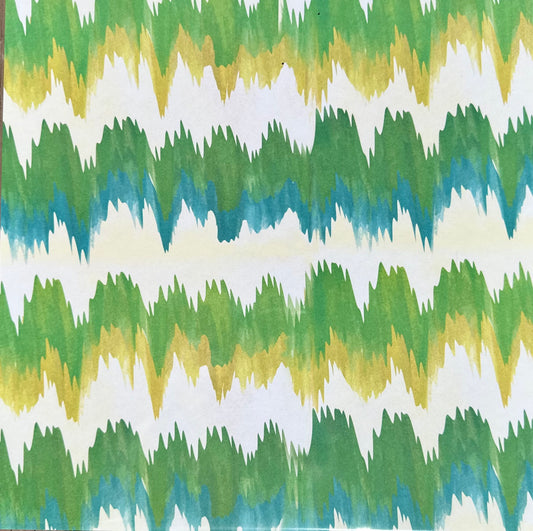 Vintage Market - 12x12 Single Sided Paper - Green Sound-Wave
