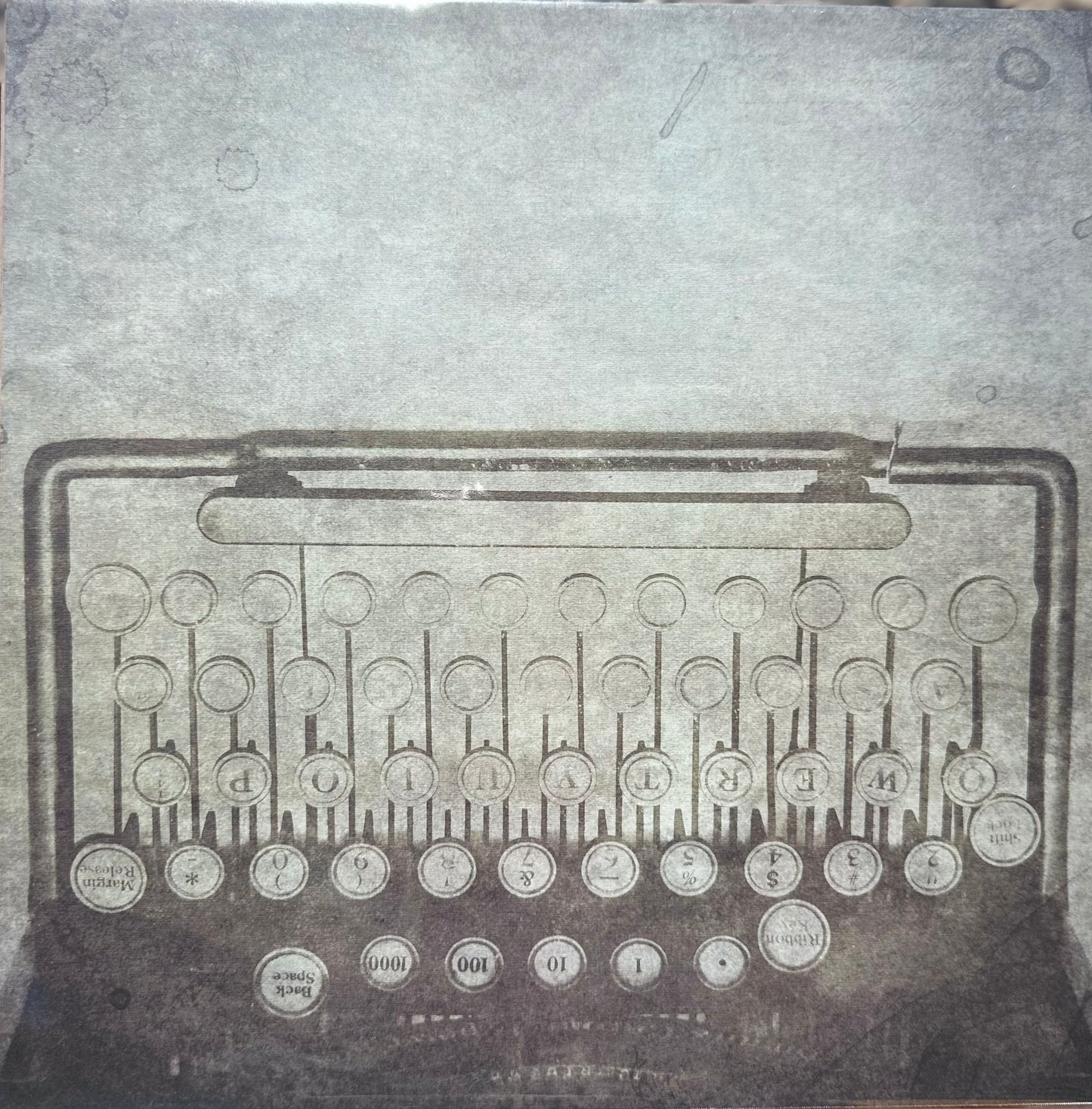 Vintage Market -12x12 Single Sided Paper - Green Typewriter