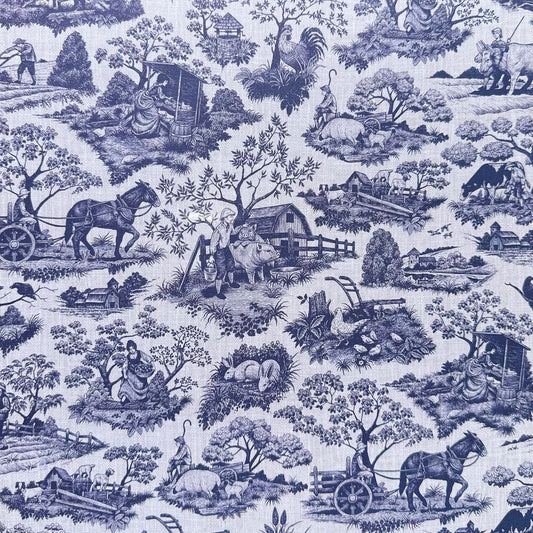 Vintage Market - 12x12 Single Sided Paper - Blue Willow Print