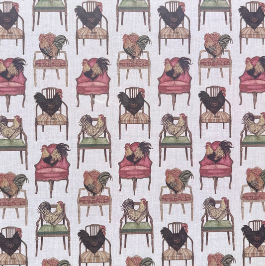 Vintage Market - 12x12 Single Sided Paper - Chairs & Chickens