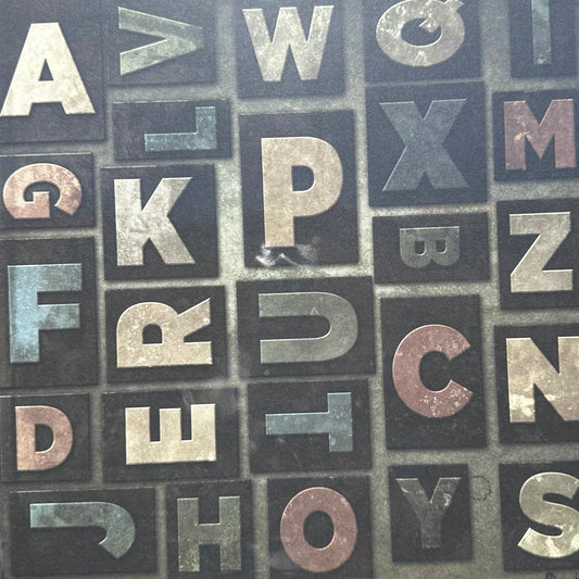 Vintage Market - 12x12 Single Sided Paper - Vintage Letters
