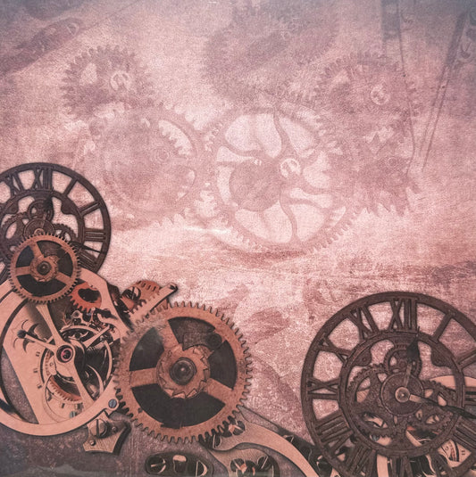 Vintage Market - 12x12 Single Sided Paper - Glossy - Vintage Gears