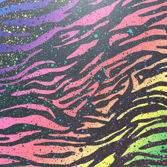 Vintage Market - 12x12 Single Sided Paper - Rainbow Zebra Pint