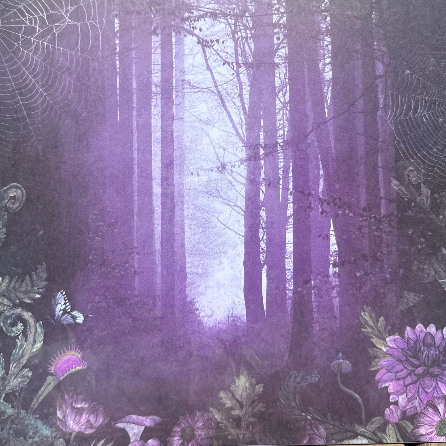 Vintage Market - 12x12 Single Sided Paper - Purple Woods