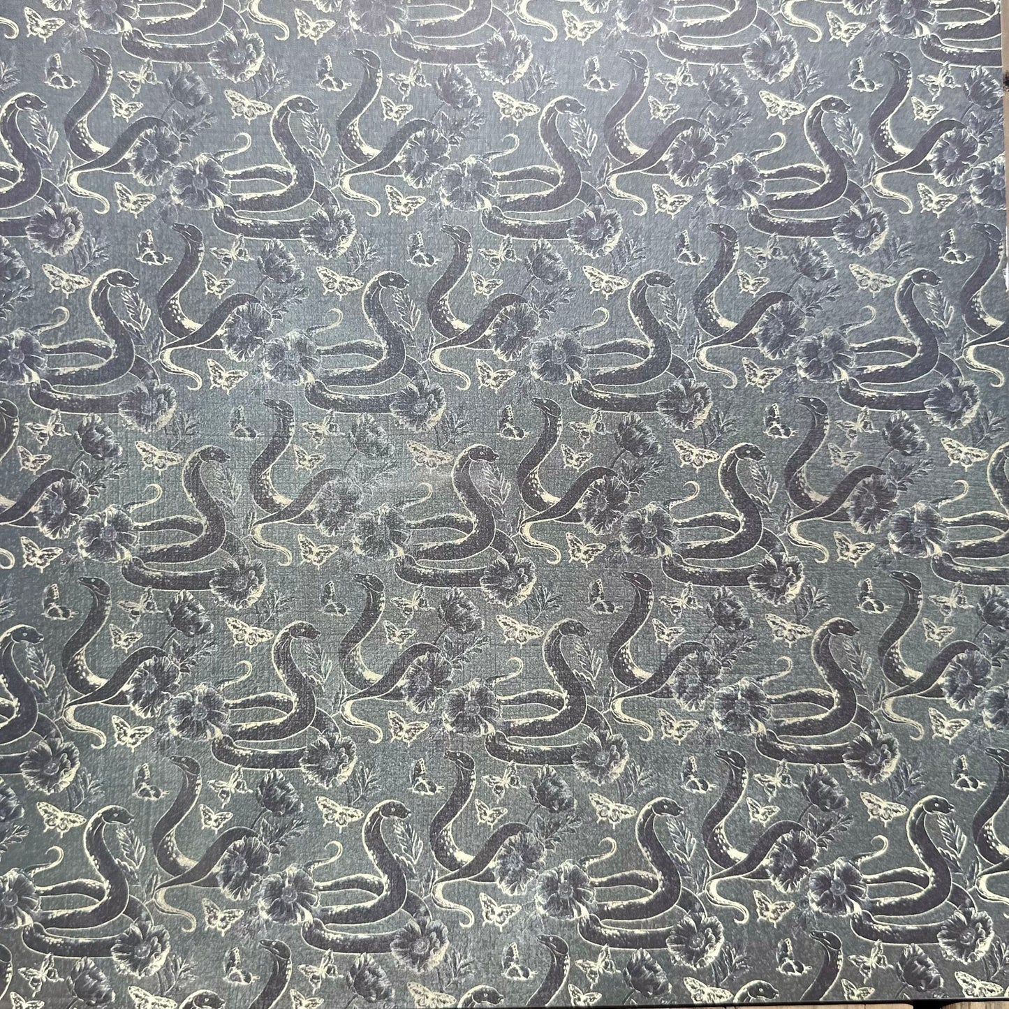 Vintage Market - 12x12 Single Sided Paper - Snakes & Flowers