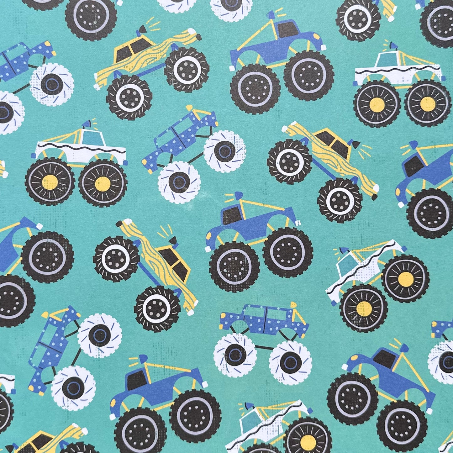 Vintage Market - 12x12 Single Sided Paper - Monster Trucks