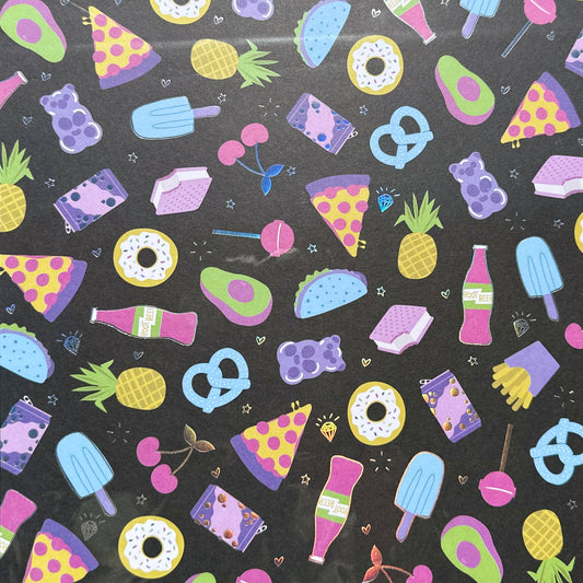 Vintage Market -12x12 Single Sided Paper - Whimsical Food