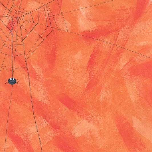 Vintage Market - American Traditional Designs - Spookytown Brights - Orange Spiderweb