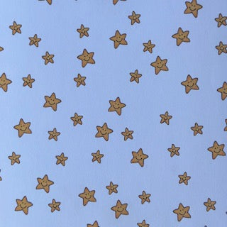 Vintage Market - Tumblebeasts -White with Yellow Stars - 12x12