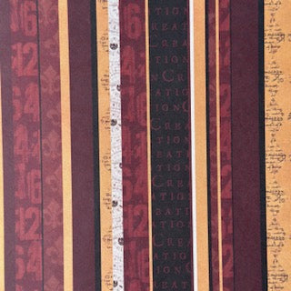 Vintage Market - Scenic Route Paper Co - Stripe with Pattern - 12x12