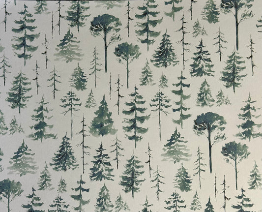 Vintage Market - Winter Trees 12x12 Paper