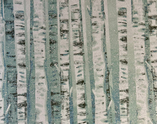 Vintage Market - Glitter Aspen Tress 12x12 Paper