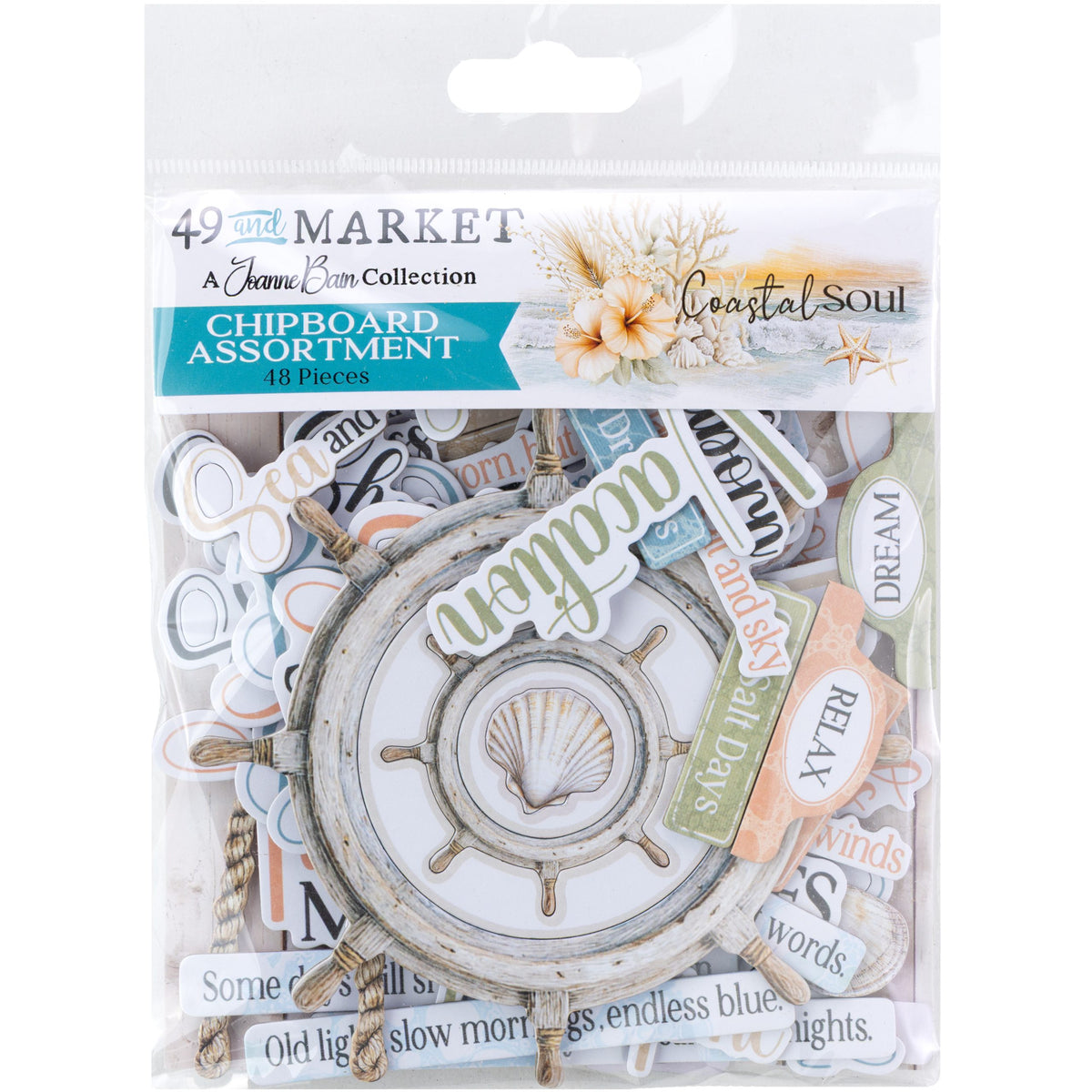 49 & Market - Coastal Soul Chipboard Assortment