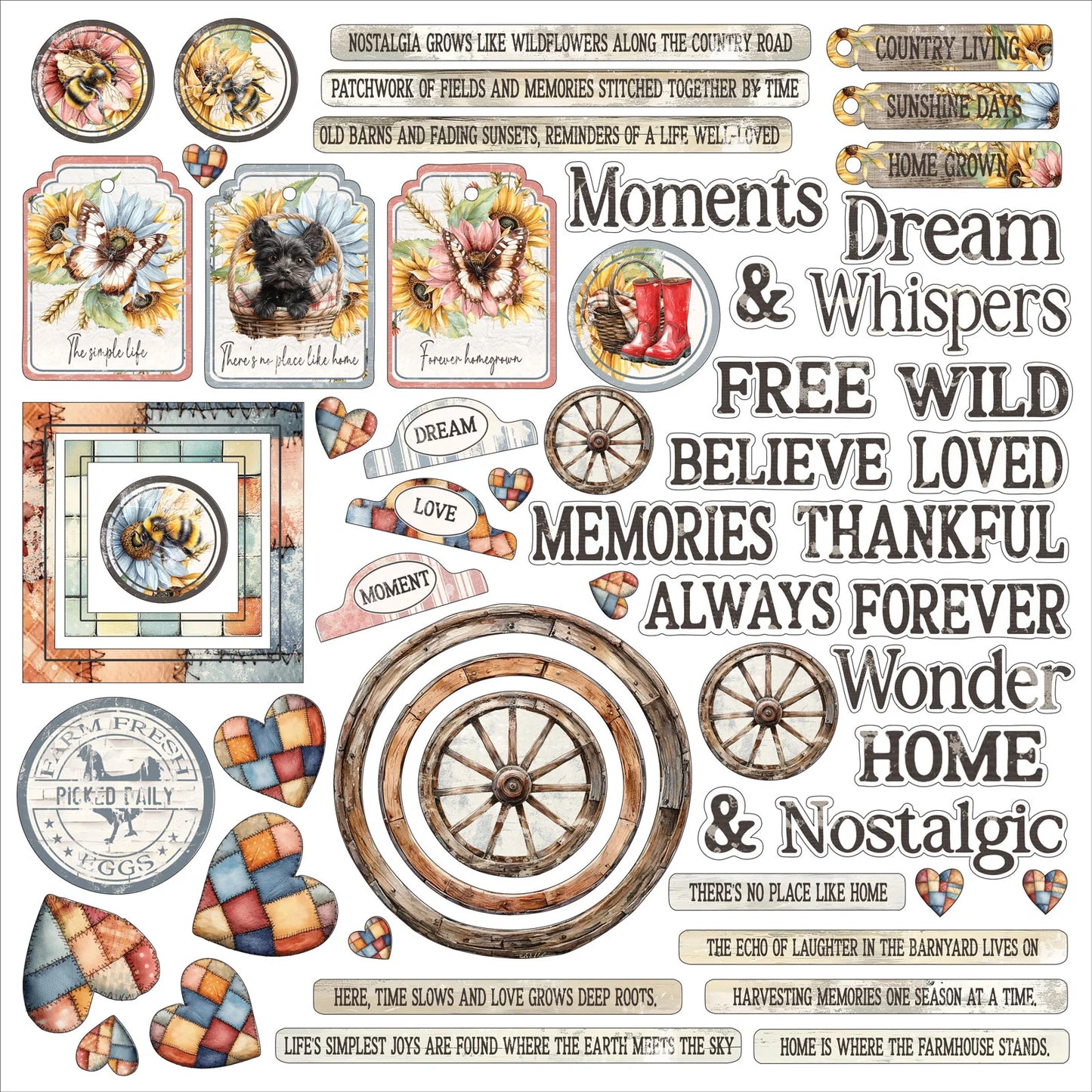 49 & Market - Whispering Way Chipboard Assortment
